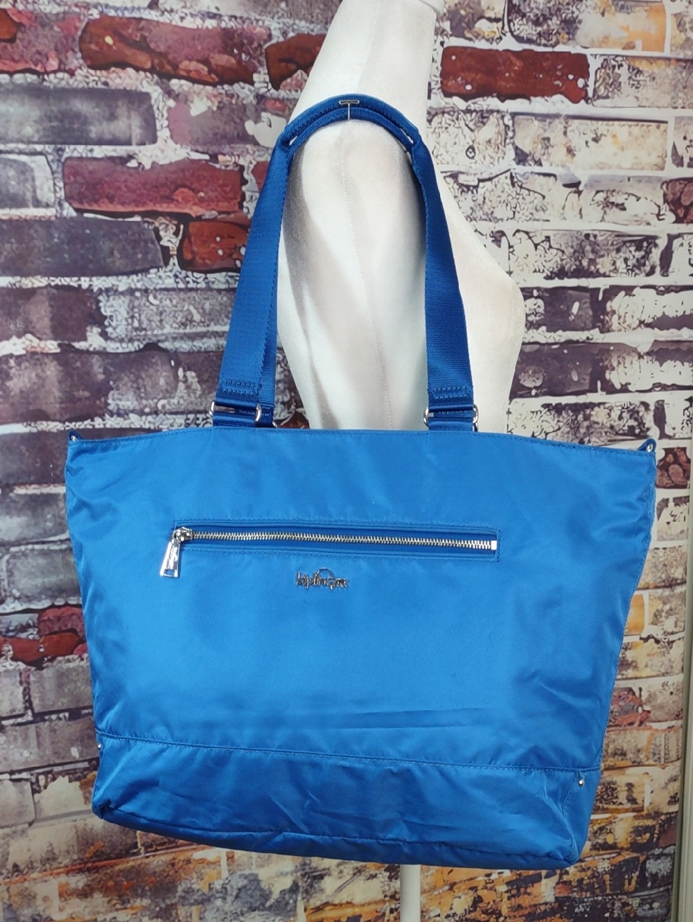 Kipling "Adeline" Electric Blue Nylon Tote